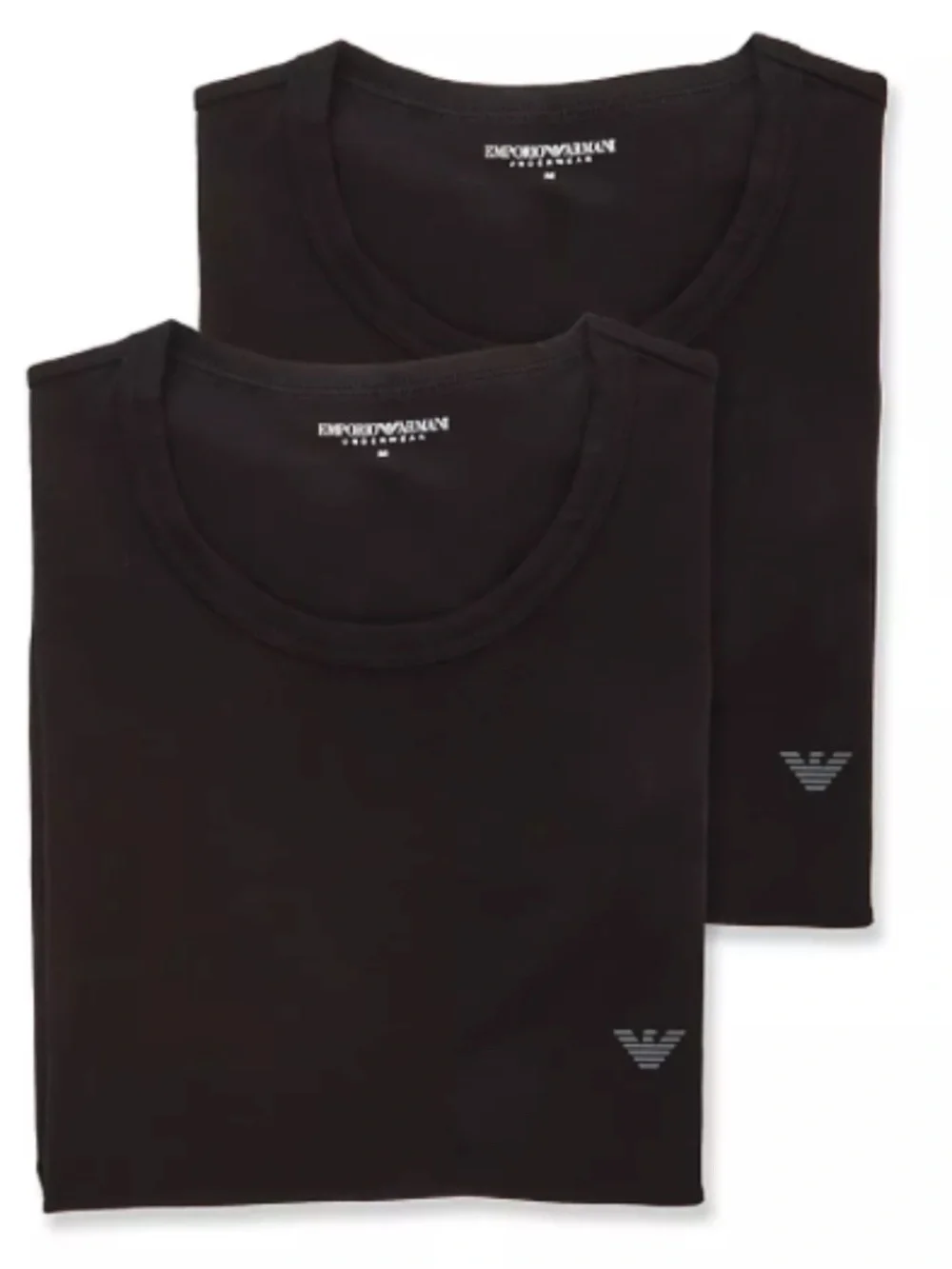 EMPORIO ARMANI cotton stretch jersey crew neck T-shirt 2 pack, NEW WITH TAGS